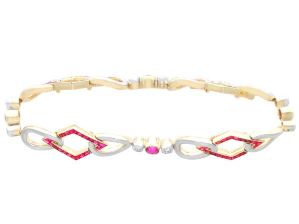 Ruby Diamond Yellow Gold Bracelet
