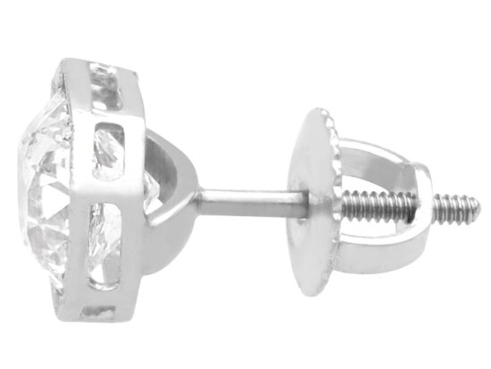 Contemporary Platinum Earrings Closeup Detail