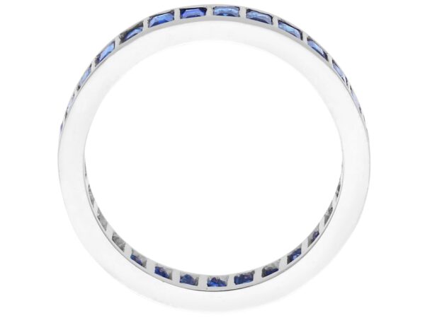 18k white gold sapphire eternity ring
