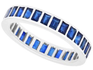 white gold sapphire eternity ring
