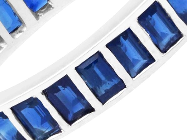 vintage white gold sapphire eternity ring