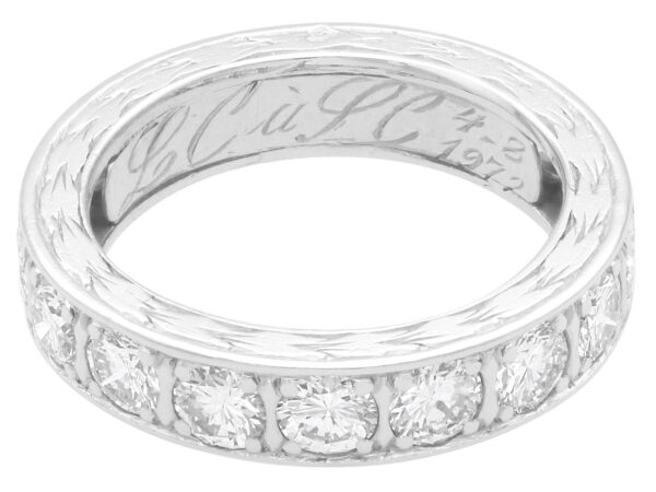 full eternity ring platinum engraved