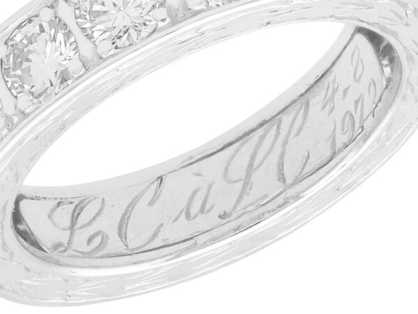 engraving on full eternity ring platinum