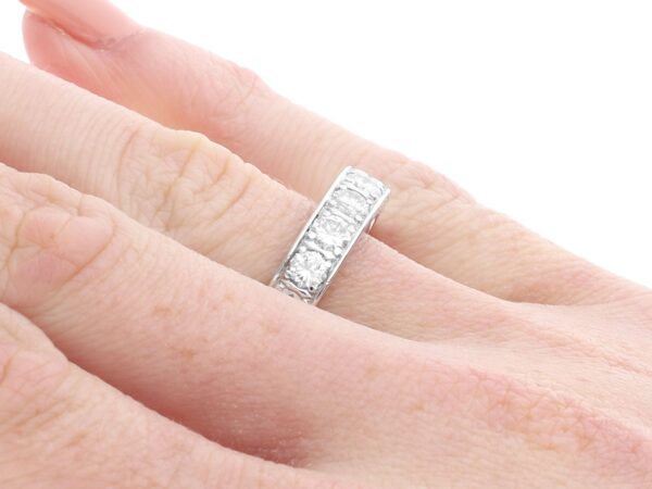 full eternity ring platinum on finger