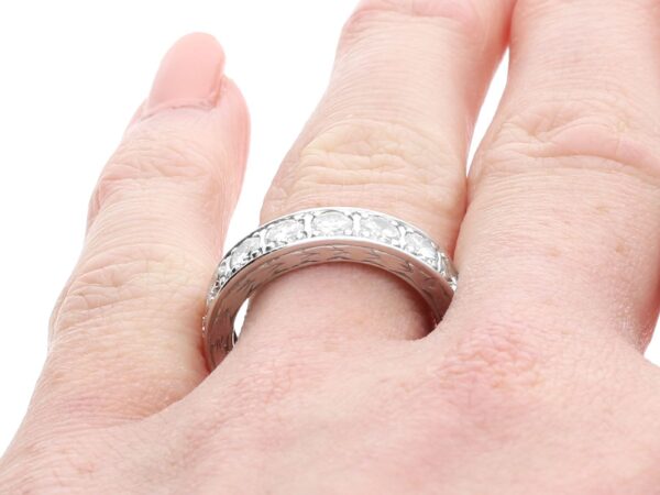 full eternity ring platinum on hand