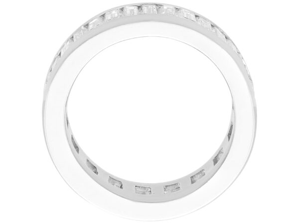 baguette diamond eternity ring in 18k white gold