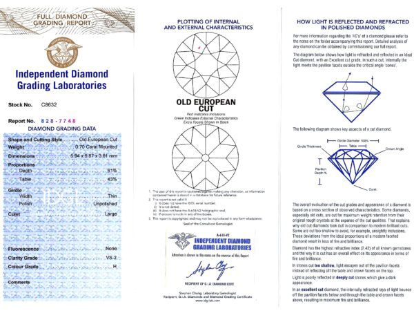 Victorian diamond brooch diamond grades