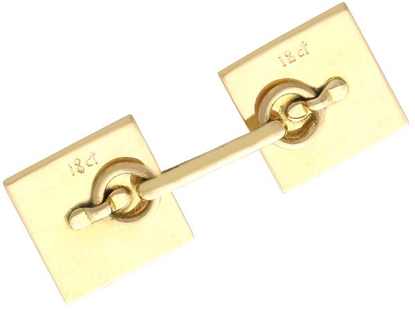 udnerside gold and enamel cufflinks