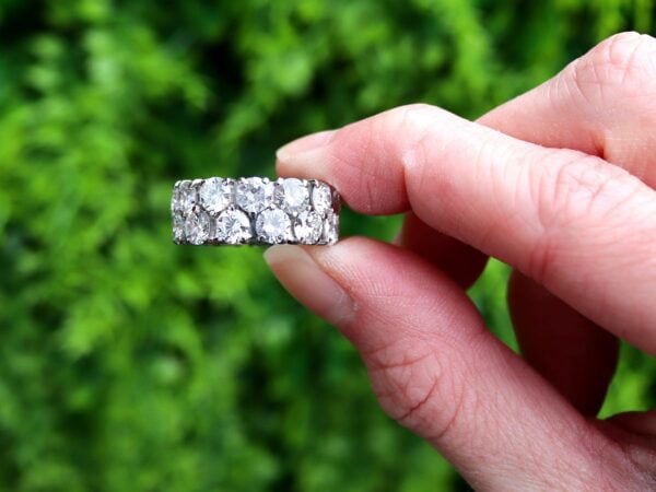 double band diamond ring outside