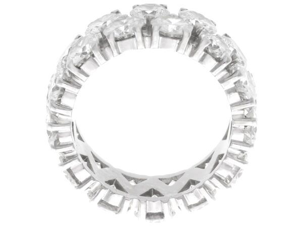 side view of double band diamond eternity band