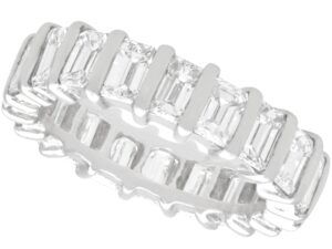 emerald cut diamond eternity ring