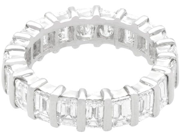 vintage emerald cut diamond eternity ring
