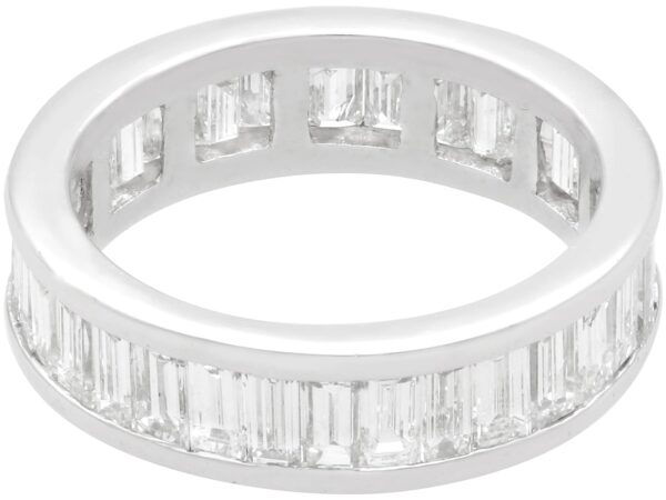 vintage baguette 4 carat diamond eternity ring