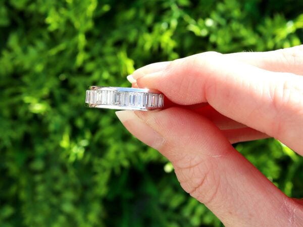 vintage baguette diamond eternity ring outside