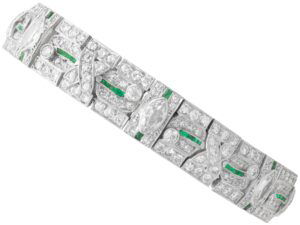 1920s emerald diamond bracelet