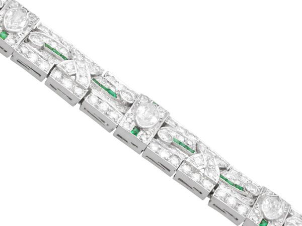 antique emerald diamond bracelet