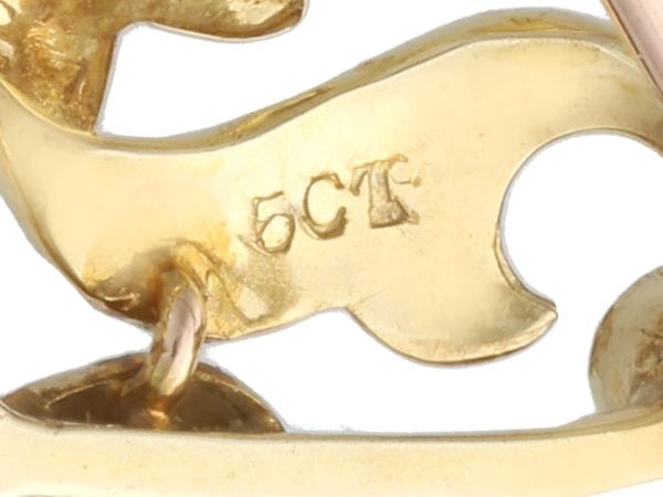 Victorian Gold Pearl Necklace hallmarks