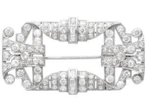 antique art deco diamond brooch