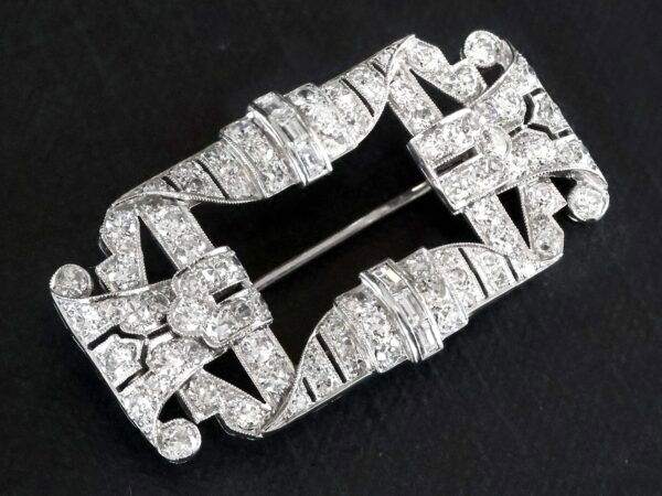 antique art deco diamond brooch 1930s