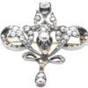 Edwardian diamond pendant with silver setting