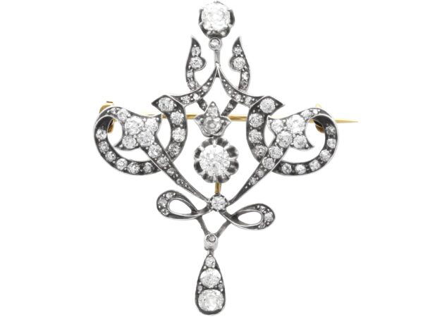 Edwardian diamond brooch