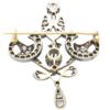 Edwardian diamond pendant withpin closed