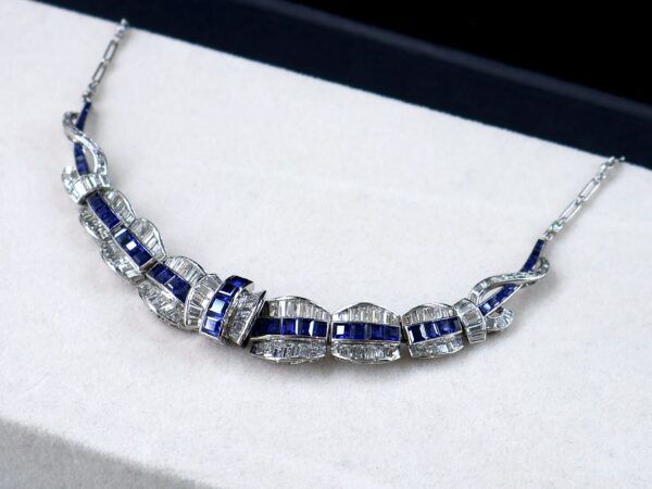 vintage art deco sapphire necklace