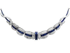 art deco sapphire necklace