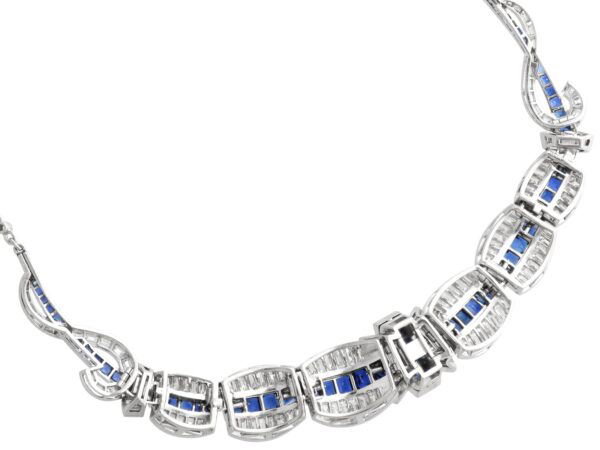 reverse of art deco sapphire necklace