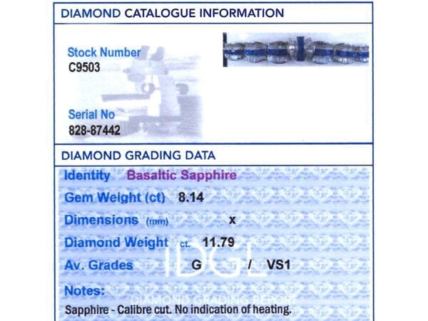 art deco sapphire necklace grading report card