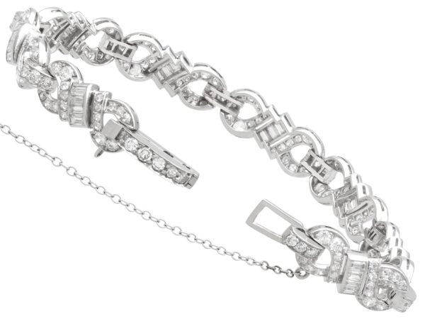 1950s Art Deco Diamond Bracelet clsap open