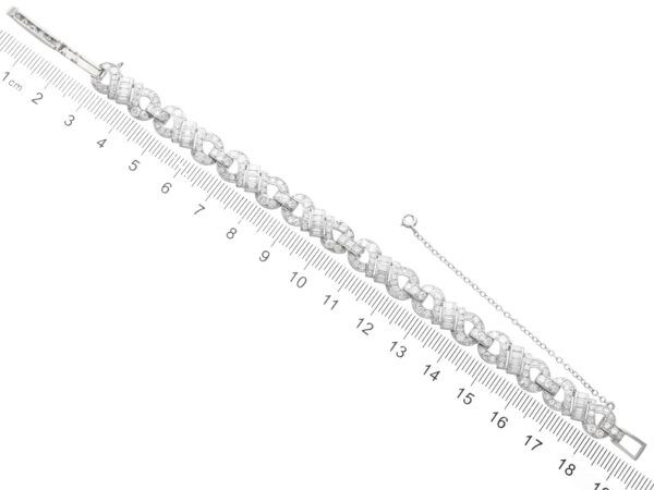 1950s Art Deco Diamond Bracelet length