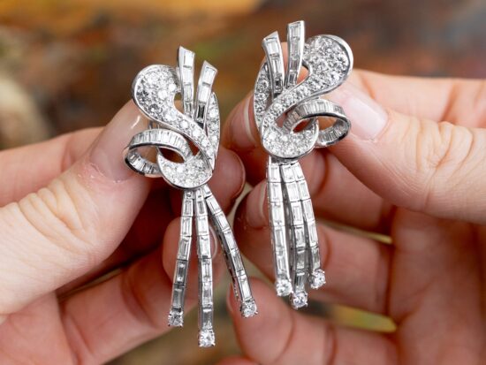 Vintage Diamond Day Night Earrings
