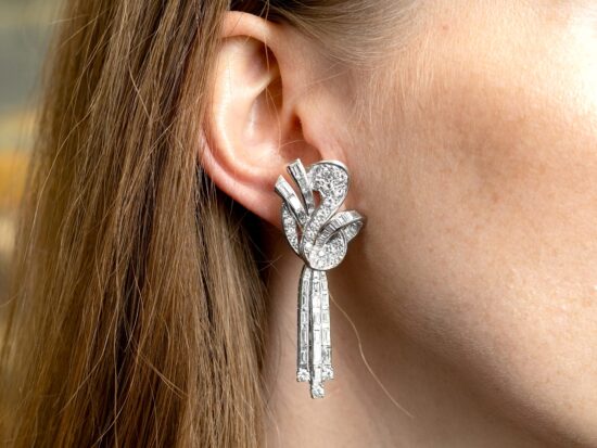Wearing Diamond Night Earrings