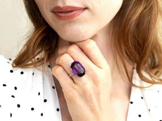 Wearing Antique Amethyst Dress Ring