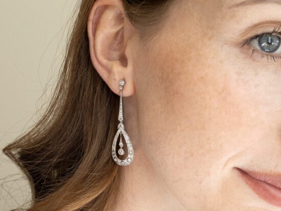 Diamond Earrings Worn Image