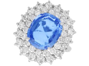 Ceylon Sapphire Cluster Ring