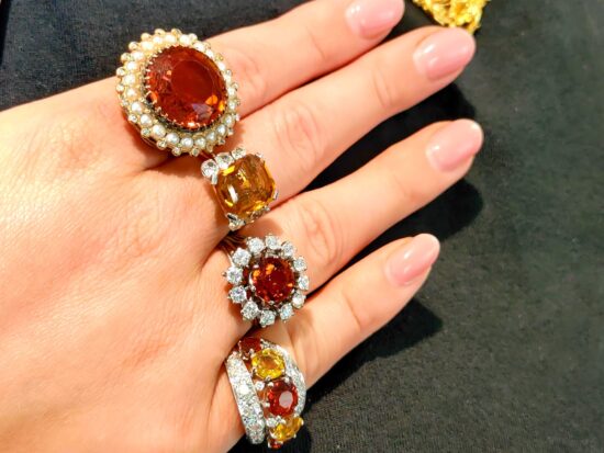 Citrine Rings Styling Detail