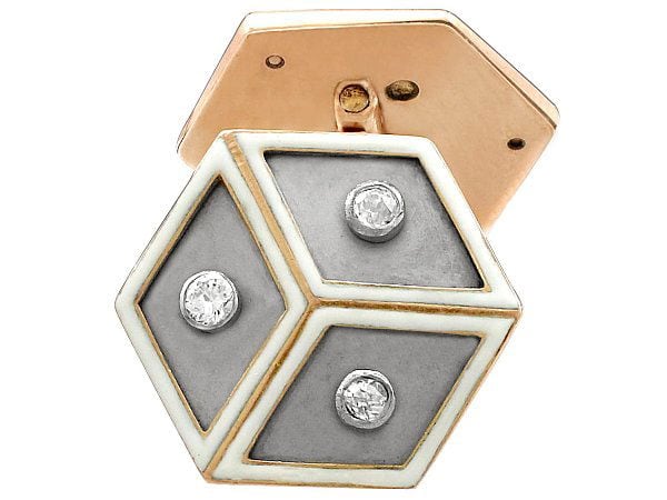 diamond cufflink