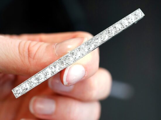 Old Cut Diamond Line Brooch