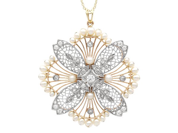 edwardian pearl pendant