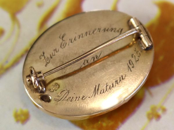 Reverse of Floral Essex Crystal Brooch