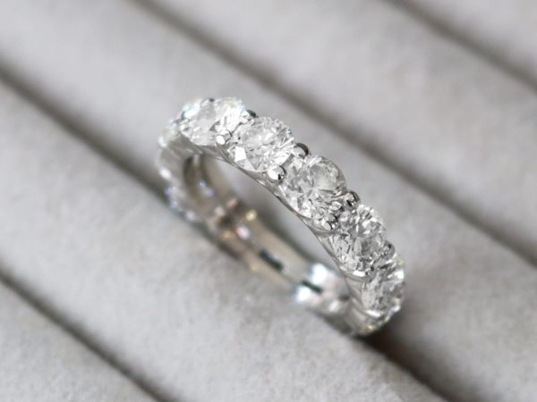 Diamond and White Gold Full Eternity Ring