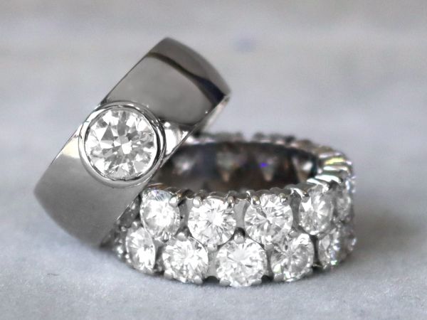 Diamond and 18ct White Gold Double Eternity Ring