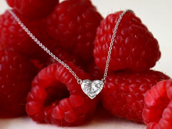 Vintage Diamond and White Gold Solitaire Pendant