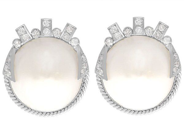 Art Deco Pearl Earrings