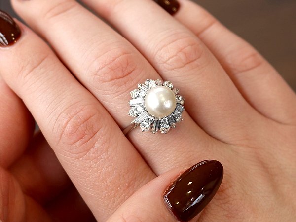 Art Deco Pearl Ring