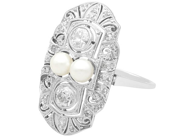 White Gold Pearl Ring