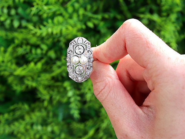 Art Deco Pearl Dress Ring