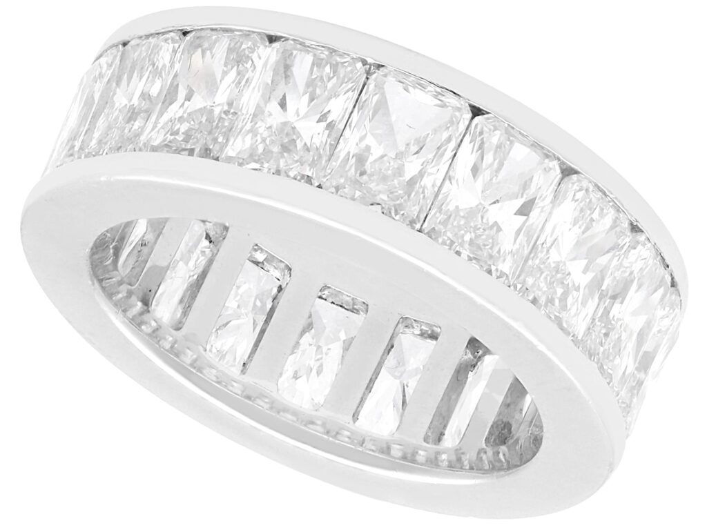 radiant cut diamond eternity ring